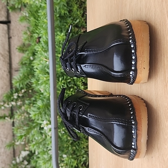 TROENTORP Audubon Black Swedish Wooden Clogs Size 36 - Picture 2 of 12